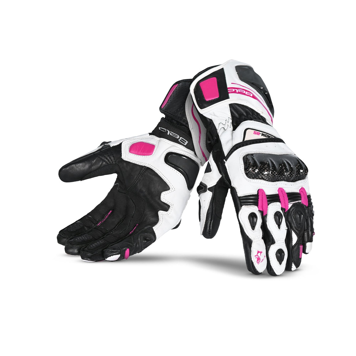 BELA - Guante Piel Venom RS Racing Lady Blanco/Negro/Rosa - SECURTEX MOTOR S.L (t/a MaximoMoto)