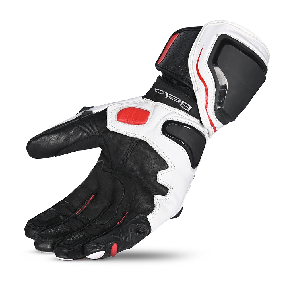 BELA - Guante Piel Venom RS Racing Man Blanco/Negro/Rojo - SECURTEX MOTOR S.L (t/a MaximoMoto)