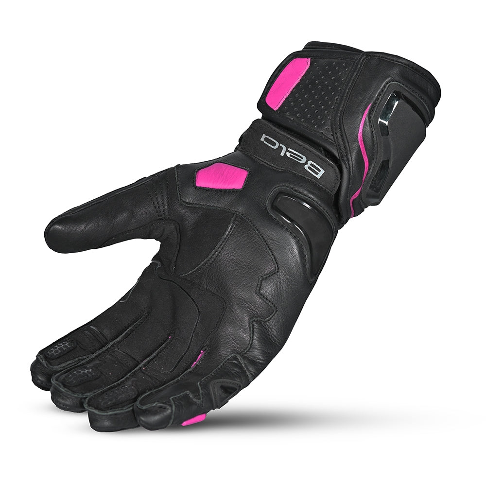 BELA - Guante Piel Venom RS Racing Lady Negro/Rosa - SECURTEX MOTOR S.L (t/a MaximoMoto)