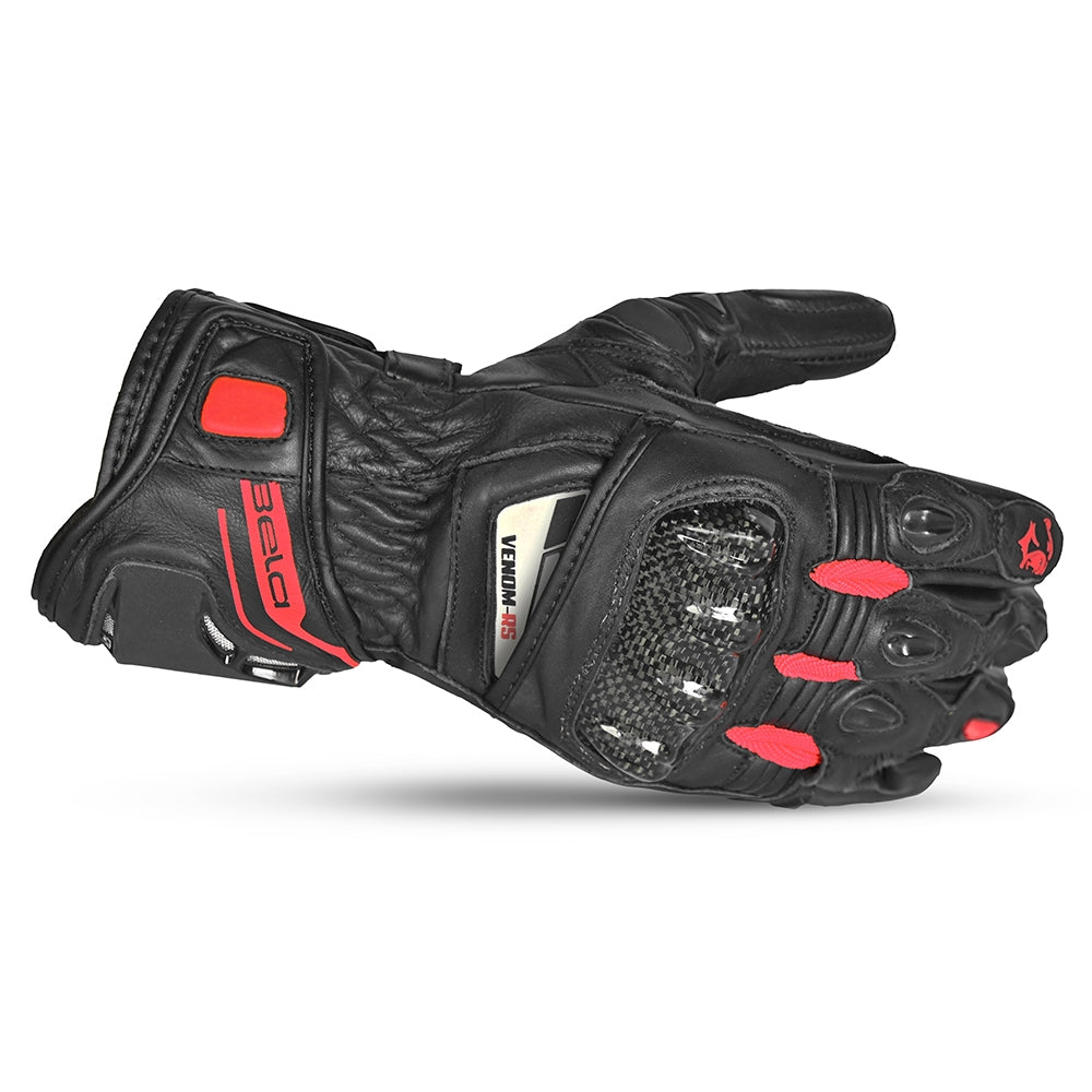 BELA - Guante Piel Venom RS Racing Lady Negro/Rojo - SECURTEX MOTOR S.L (t/a MaximoMoto)