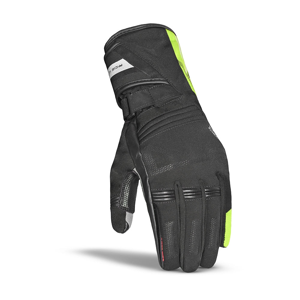 BELA - Guante Piel Iglo Winter WP Lady Negro/Amarillo Fluor - SECURTEX MOTOR S.L (t/a MaximoMoto)