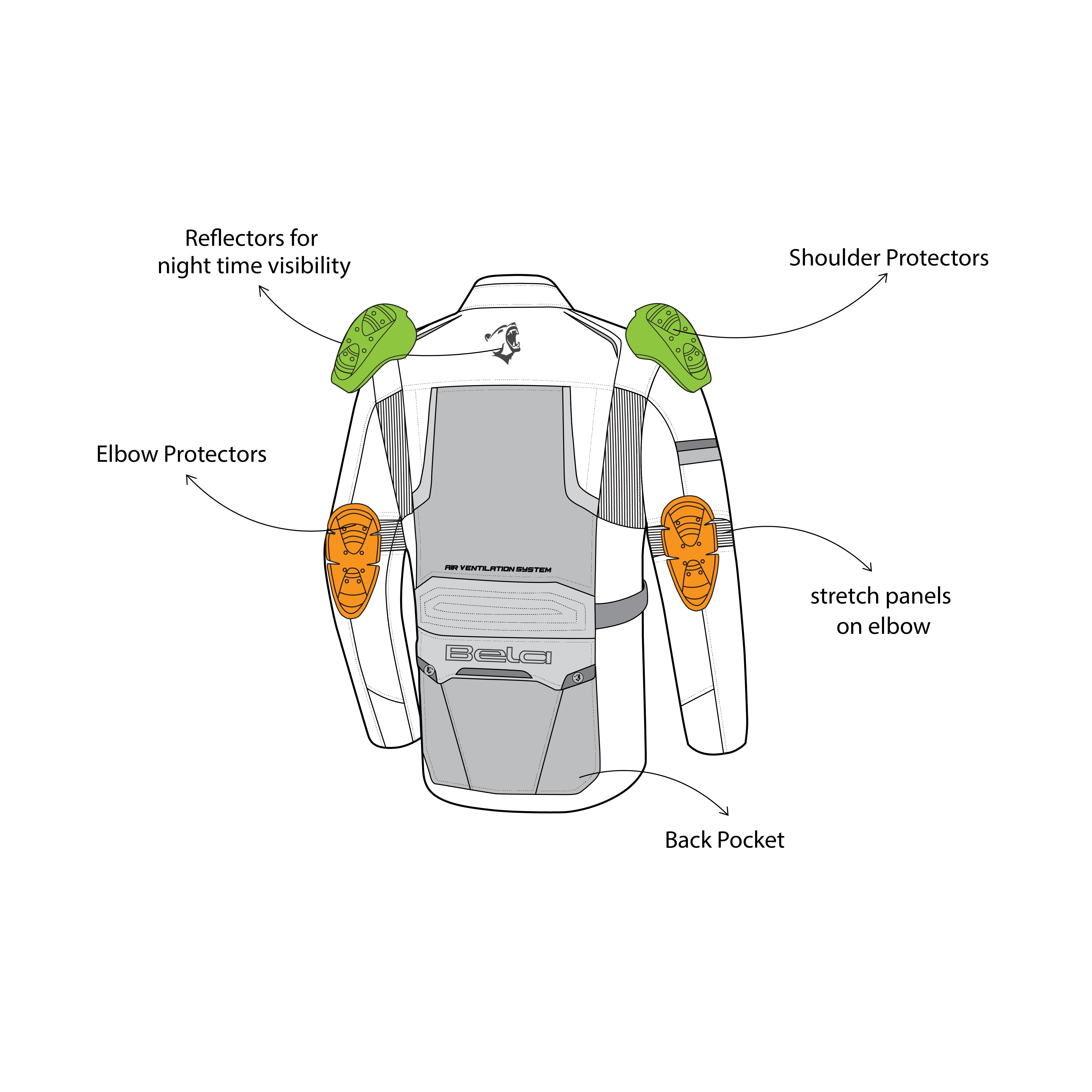 BELA - Chaqueta Textil Watson Negro/Caqui/Amarillo/Blanco - SECURTEX MOTOR S.L (t/a MaximoMoto)