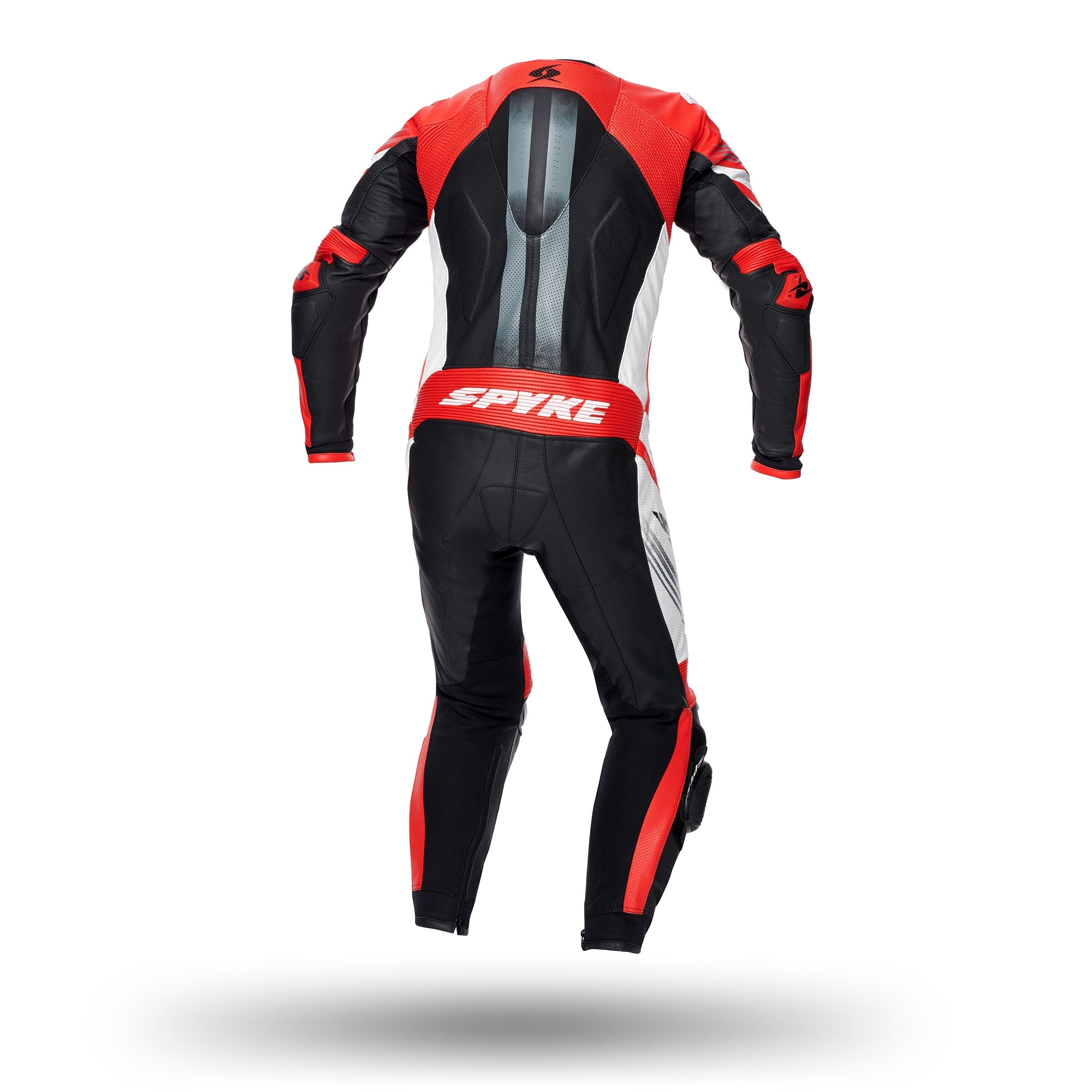 SPYKE - ESTORIL RACE 1PC SUIT BLACK/WHITE/FLUO RED