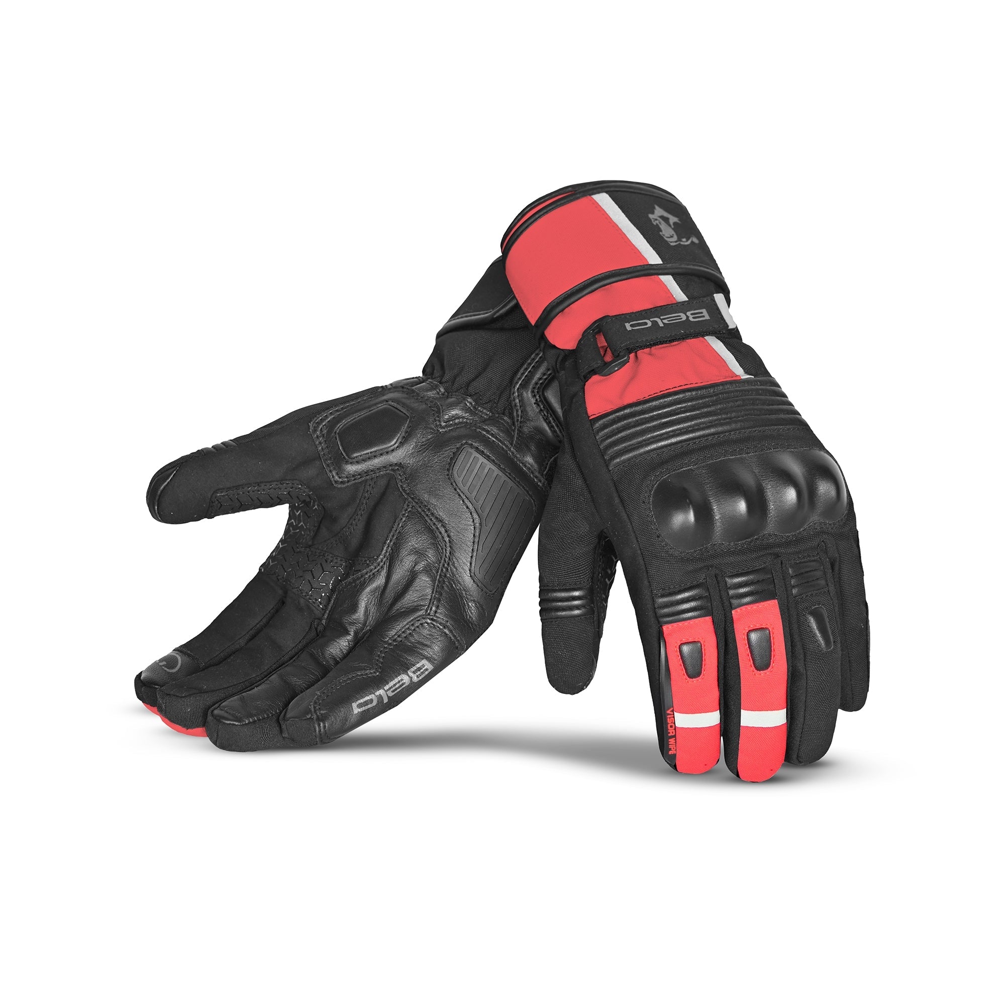 BELA - Guante Piel Ice Winter WP Negro/Rojo - SECURTEX MOTOR S.L (t/a MaximoMoto)