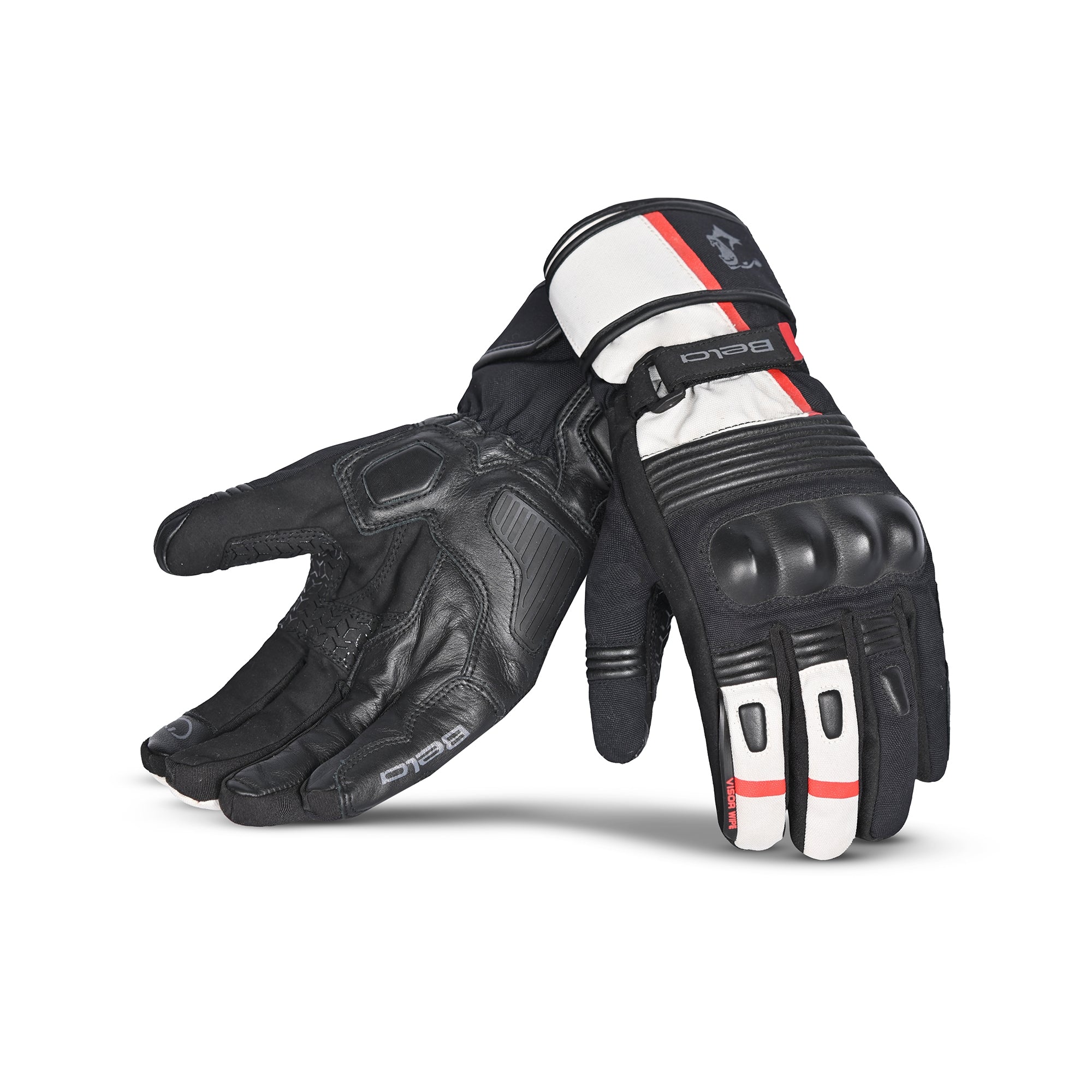 BELA - Guante Piel Ice Winter WP Negro/Blanco/Rojo - SECURTEX MOTOR S.L (t/a MaximoMoto)
