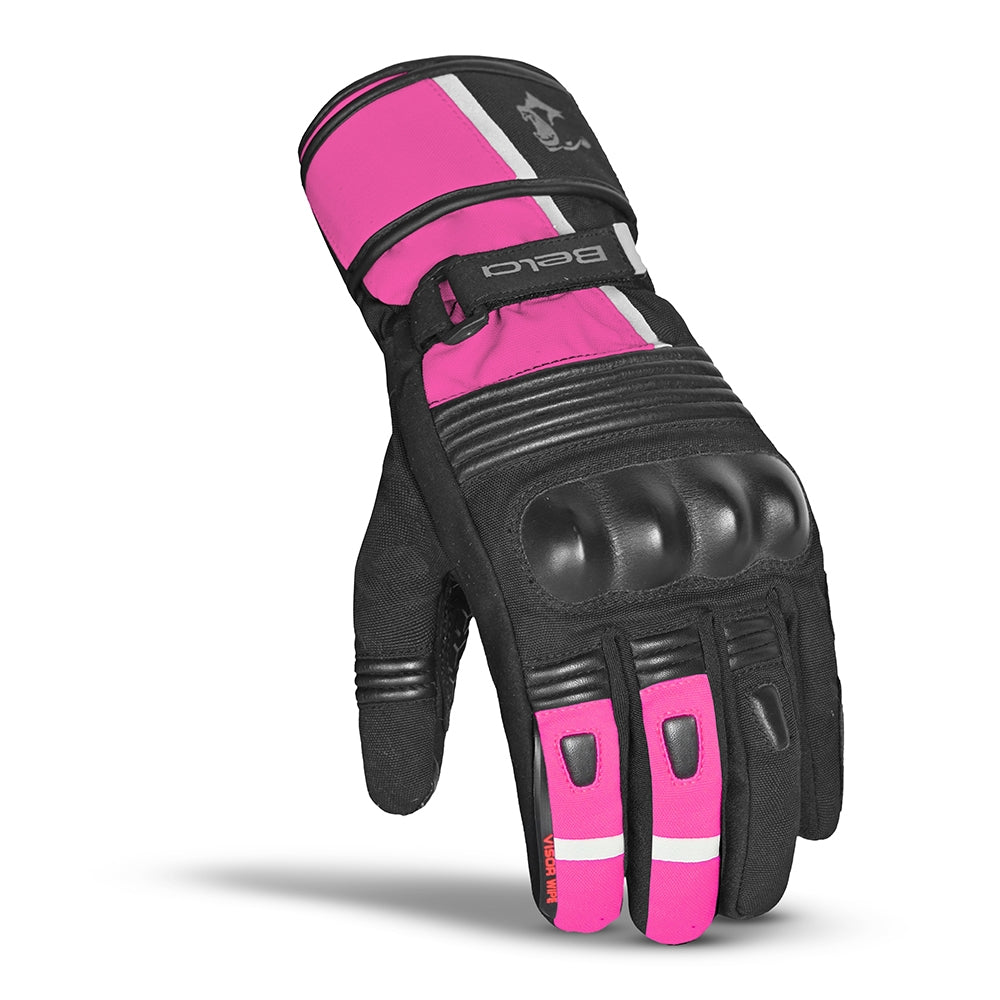 BELA - Guante Piel Ice Winter WP Lady Negro/Rosa - SECURTEX MOTOR S.L (t/a MaximoMoto)