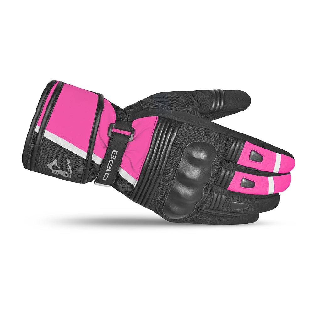 BELA - Guante Piel Ice Winter WP Lady Negro/Rosa - SECURTEX MOTOR S.L (t/a MaximoMoto)