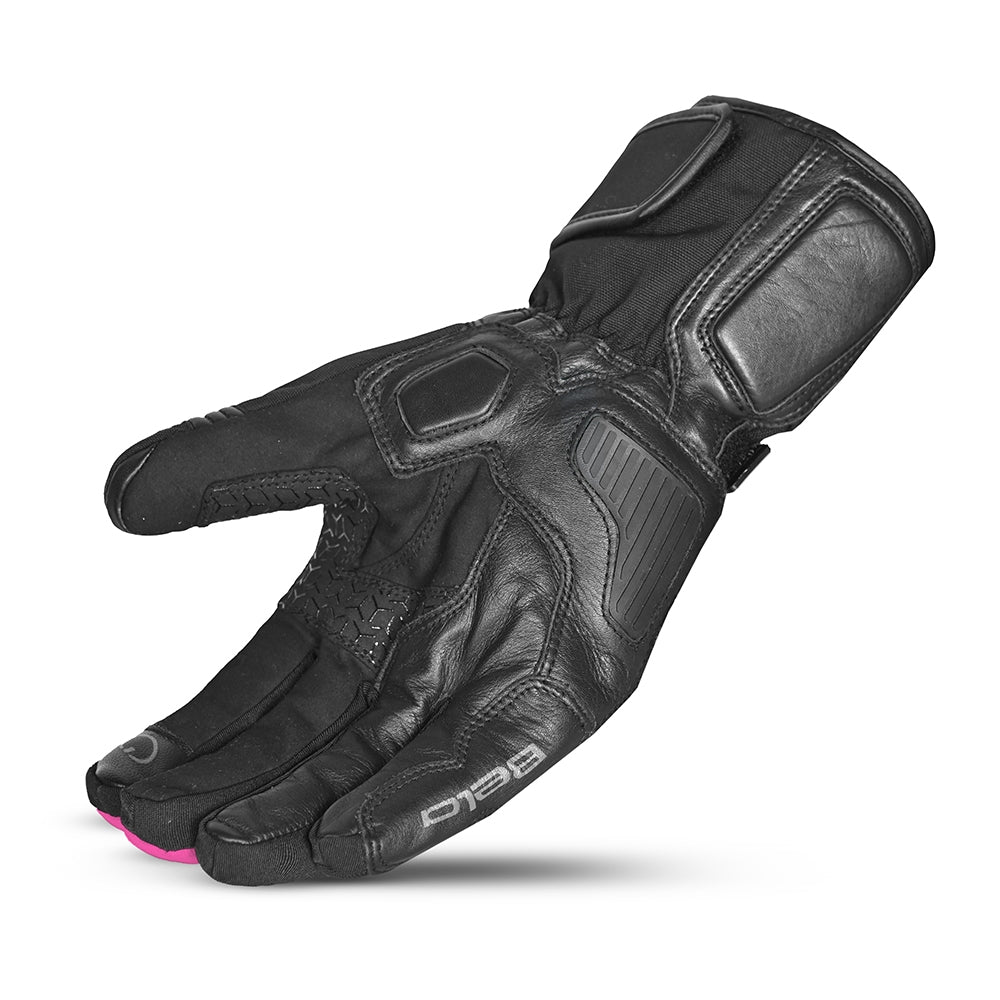 BELA - Guante Piel Ice Winter WP Lady Negro/Rosa - SECURTEX MOTOR S.L (t/a MaximoMoto)