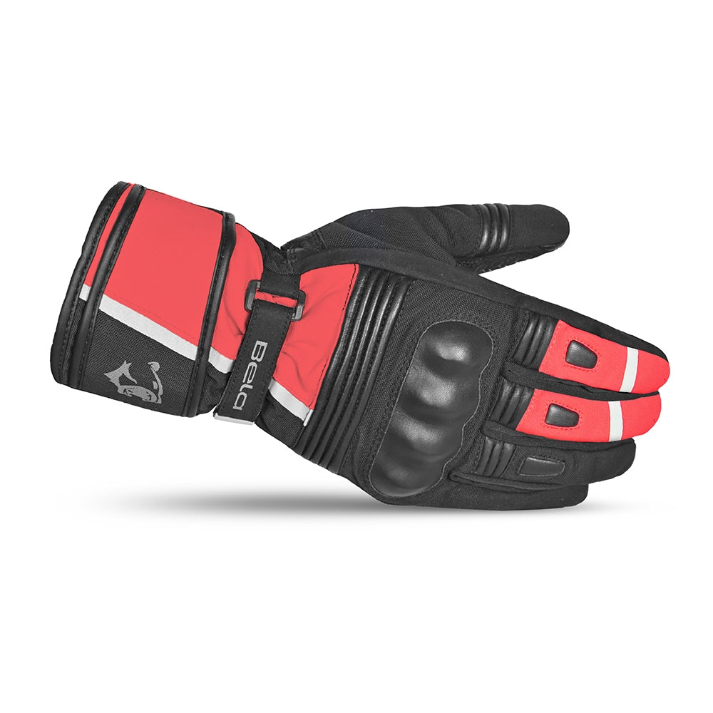 BELA - Guante Piel Ice Winter WP Negro/Rojo - SECURTEX MOTOR S.L (t/a MaximoMoto)