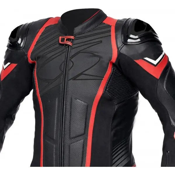 SPYKE - ARAGON RACE 1PC SUIT BLACK/FLUO RED