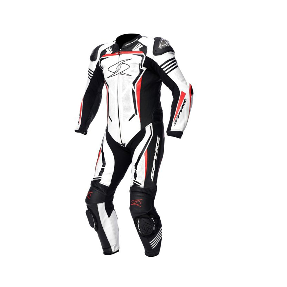 SPYKE - ASSEN RACE 2.0 1PC SUIT WHT/BLK/RED FLUO - Mono
