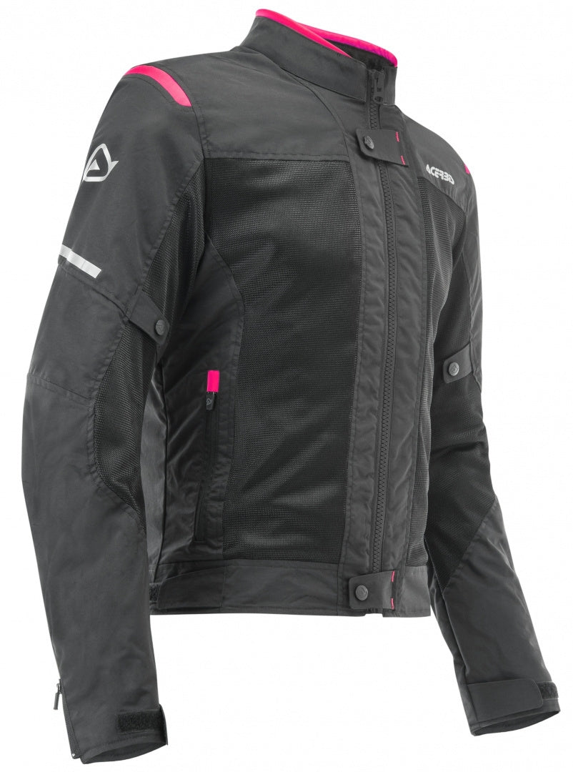 ACERBIS - Chaqueta Ce Ramsey Vented Lady Negro/Rosa