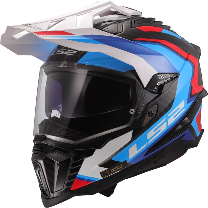 LS2 MX701 EXPLORER C FRONTIER CASCO DE MOTO BLANCO AZUL