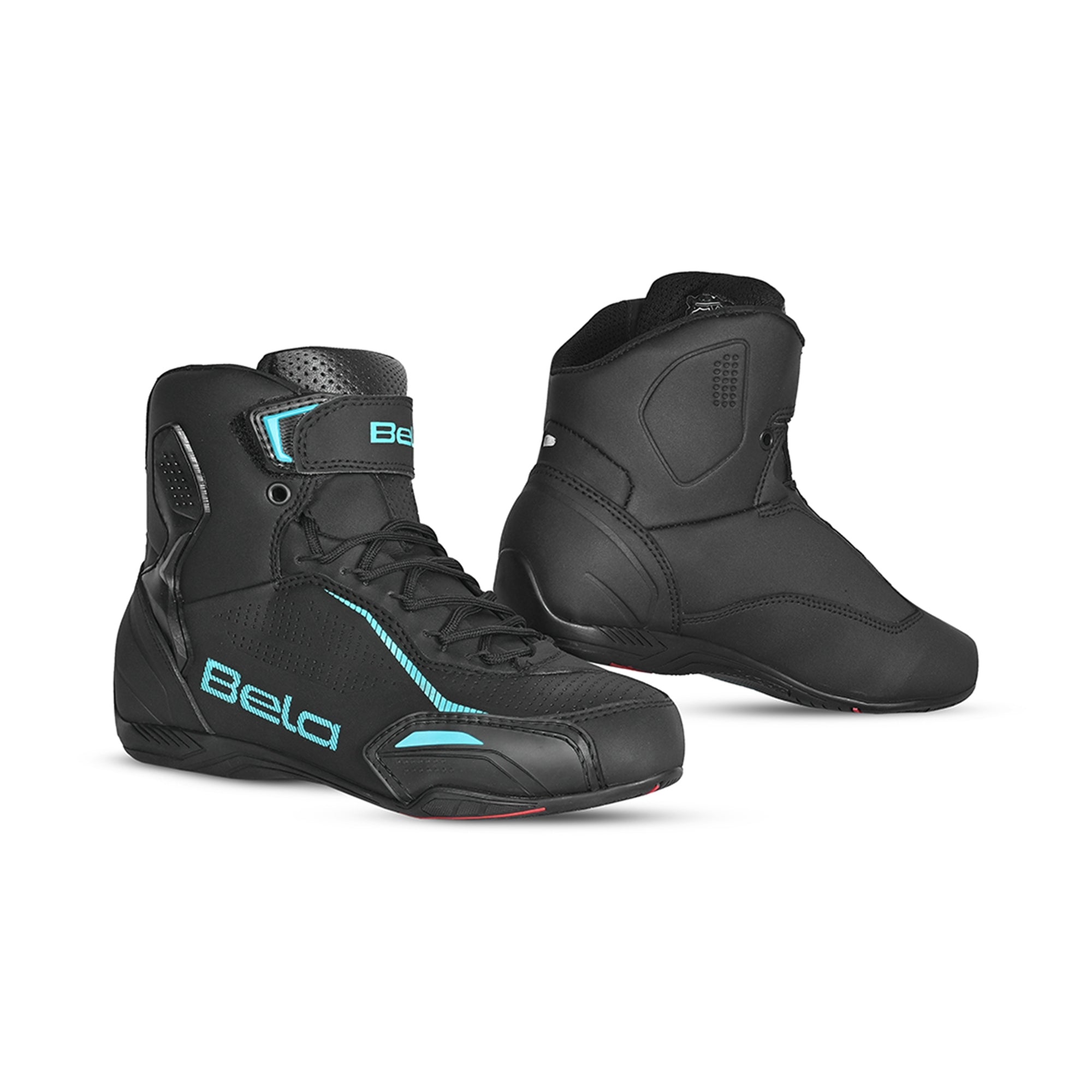 BELA - Botas Jet Evo Piel Lady Negro/Turquesa - SECURTEX MOTOR S.L (t/a MaximoMoto)
