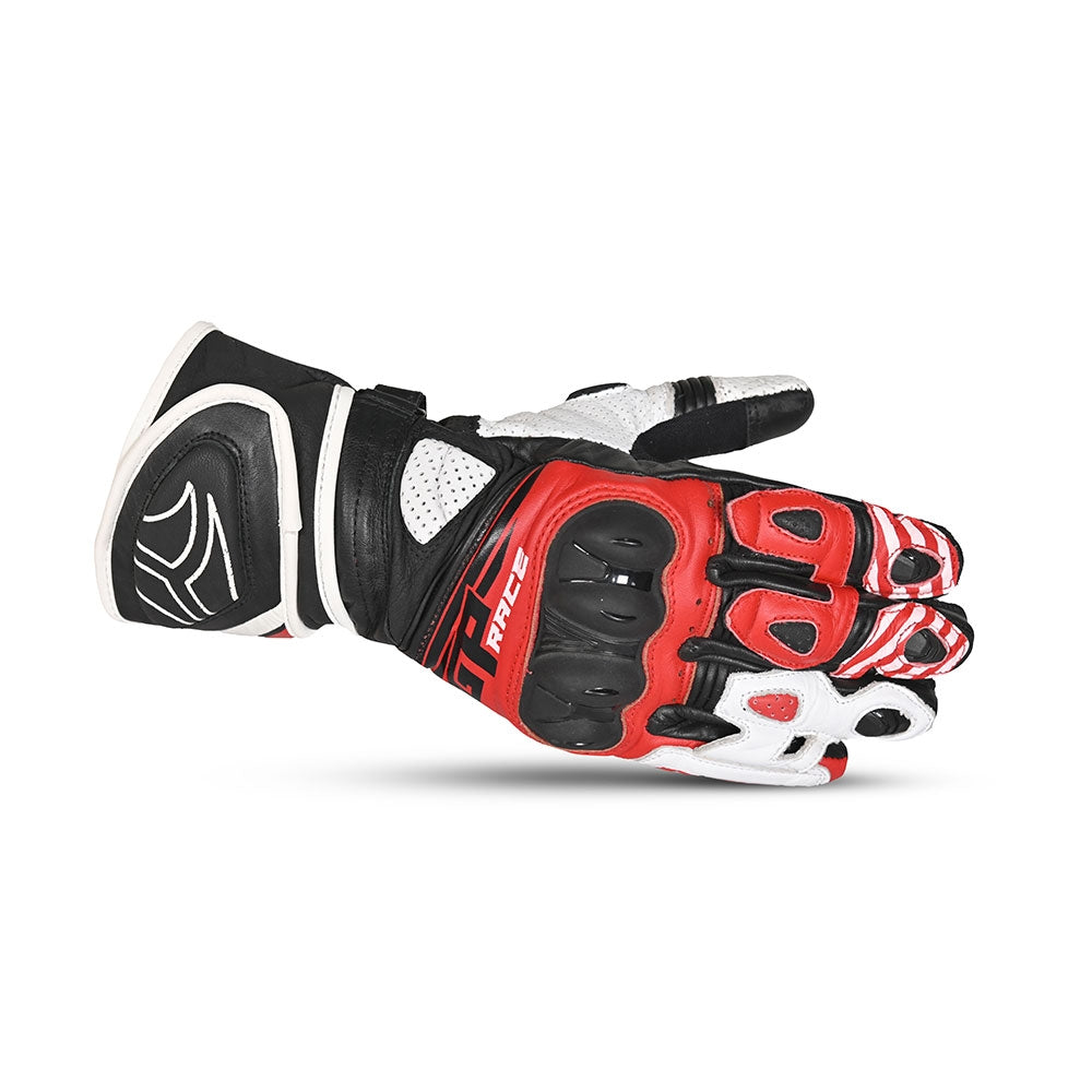 R-TECH -Guantes Piel GP Racing Negro/Rojo - SECURTEX MOTOR S.L (t/a MaximoMoto)