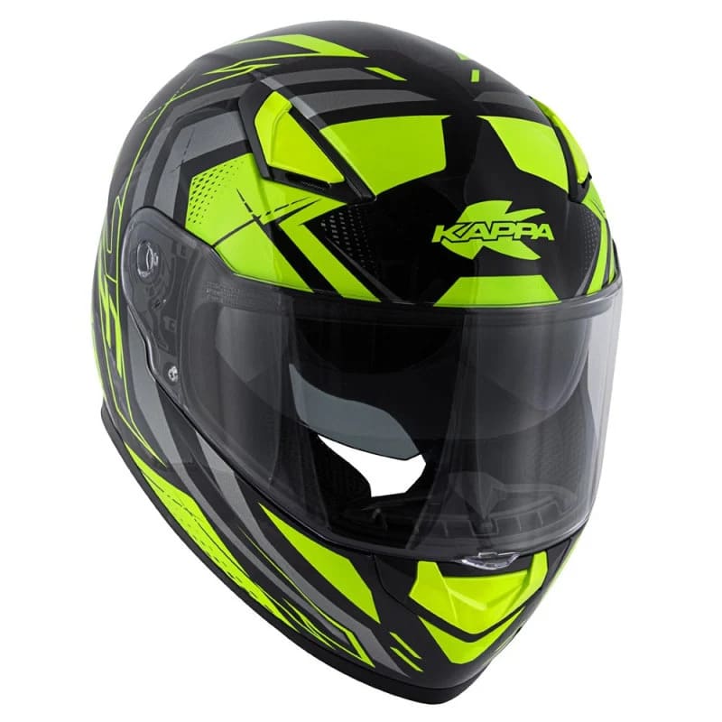 KAPPA KV41 Dallas Scraps Moto Integral Casco Titanio Negro Amarillo - CASCO