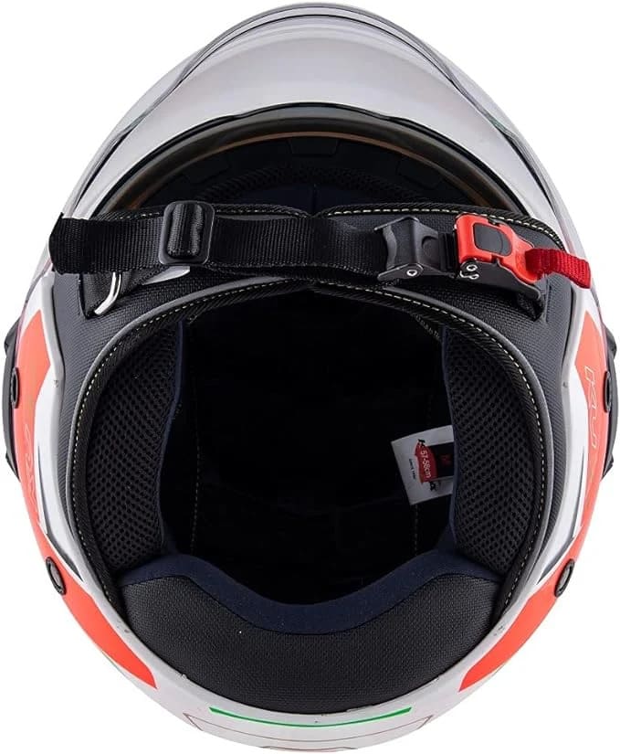 KAPPA KV37 EVO Moto Cara Abierta Casco Blanco Negro Rojo Verde - CASCO