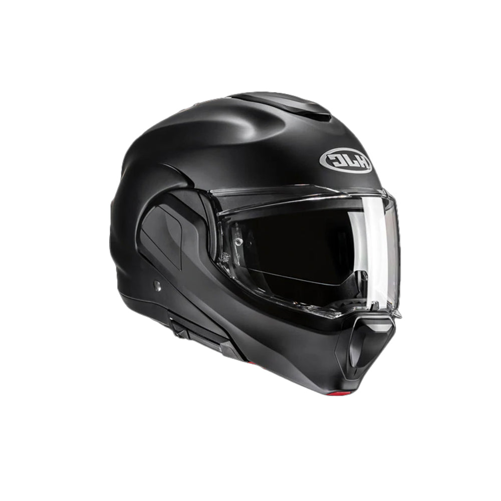 HJC F100 UNI integral de moto deportivo casco semi plano negro