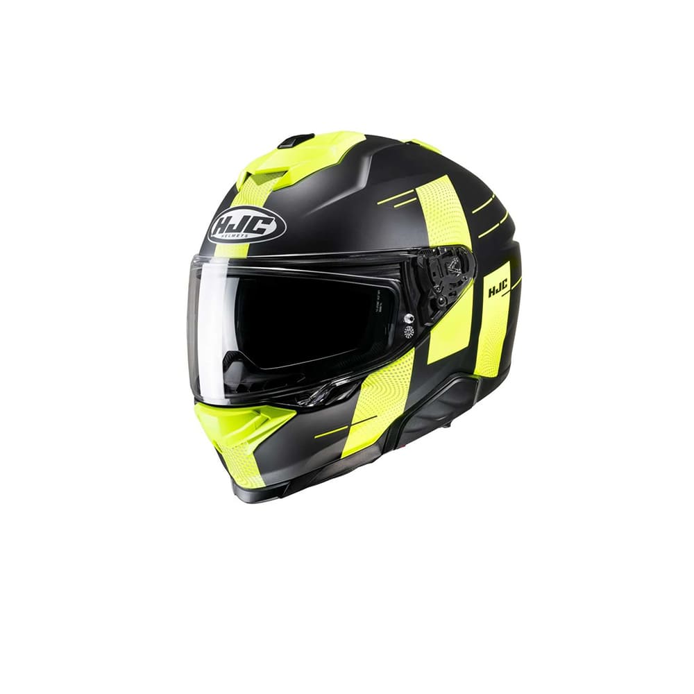HJC- I71 PEKA MC3HSF Casco Integral Moto Negro Mate Amarillo Fluo