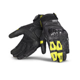 BELA - Guante Piel Rocket Short Negro/Amarillo Fluor - SECURTEX MOTOR S.L (t/a MaximoMoto)