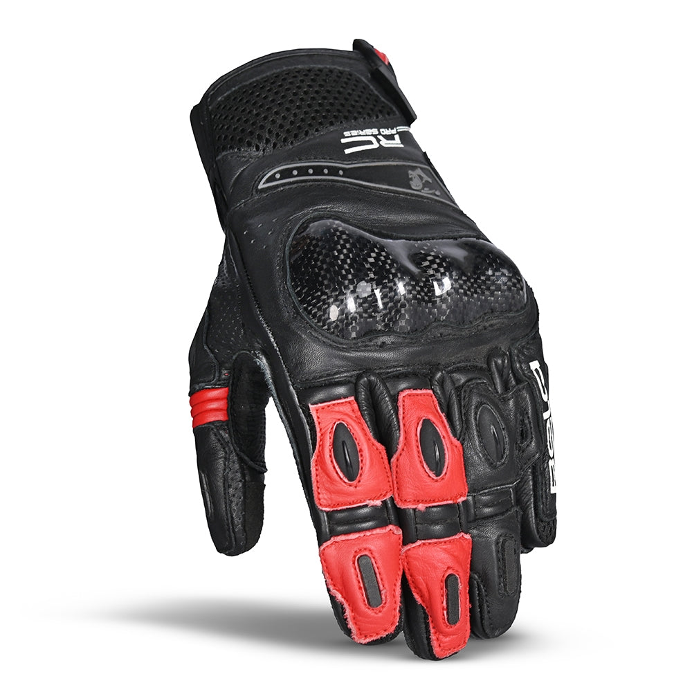 BELA - Guante Piel Rocket Short Negro/Rojo - SECURTEX MOTOR S.L (t/a MaximoMoto)