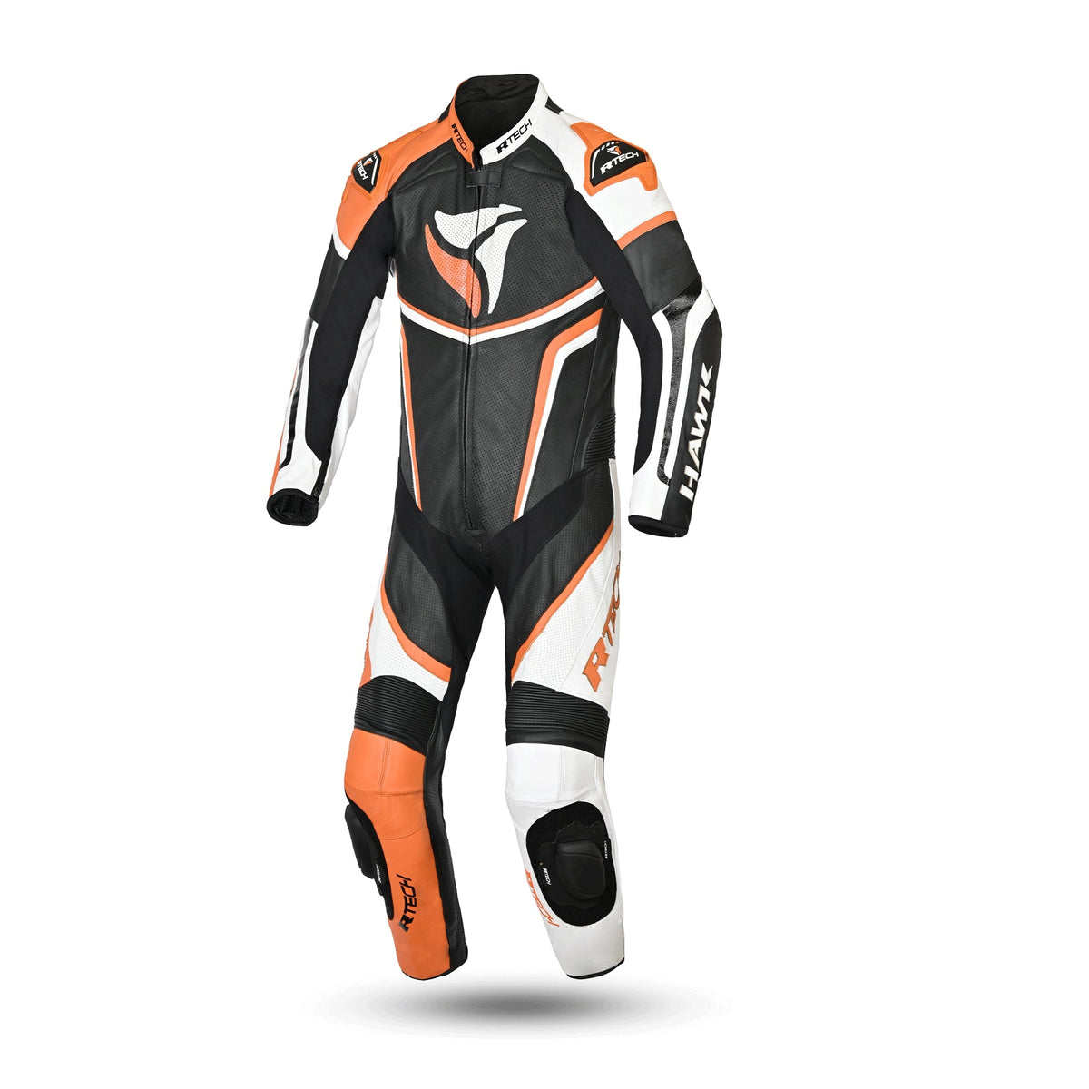 R-TECH -Mono 1 PC Hawk Negro/Blanco/Naranja - SECURTEX MOTOR S.L (t/a MaximoMoto)