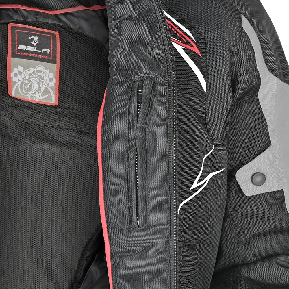 BELA - Chaqueta Textil Panther Negro/Gris oscuro - SECURTEX MOTOR S.L (t/a MaximoMoto)