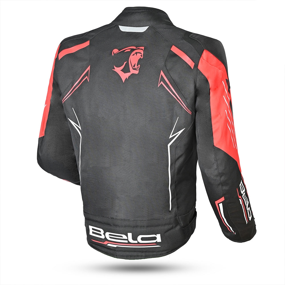 BELA - Chaqueta Textil Panther Negro/Rojo - SECURTEX MOTOR S.L (t/a MaximoMoto)