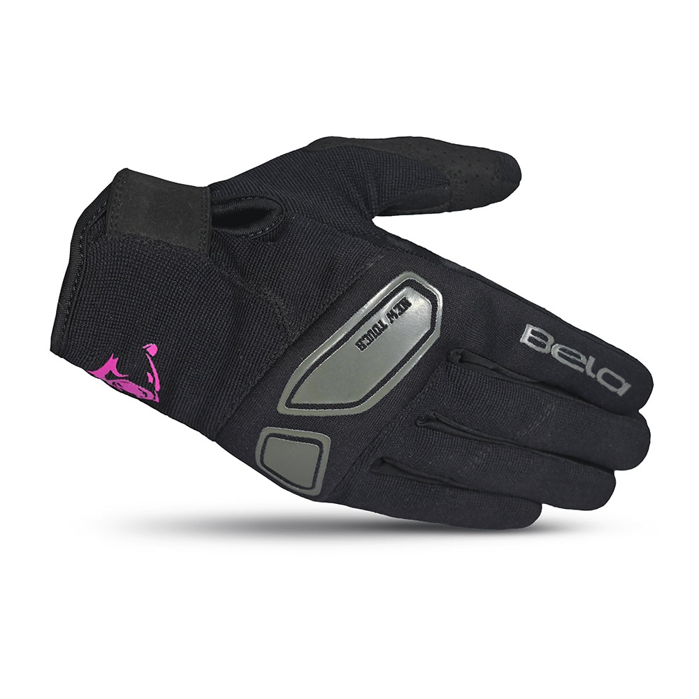 BELA - Guante Textil LMBU 2 Lady Negro/Rosa - SECURTEX MOTOR S.L (t/a MaximoMoto)