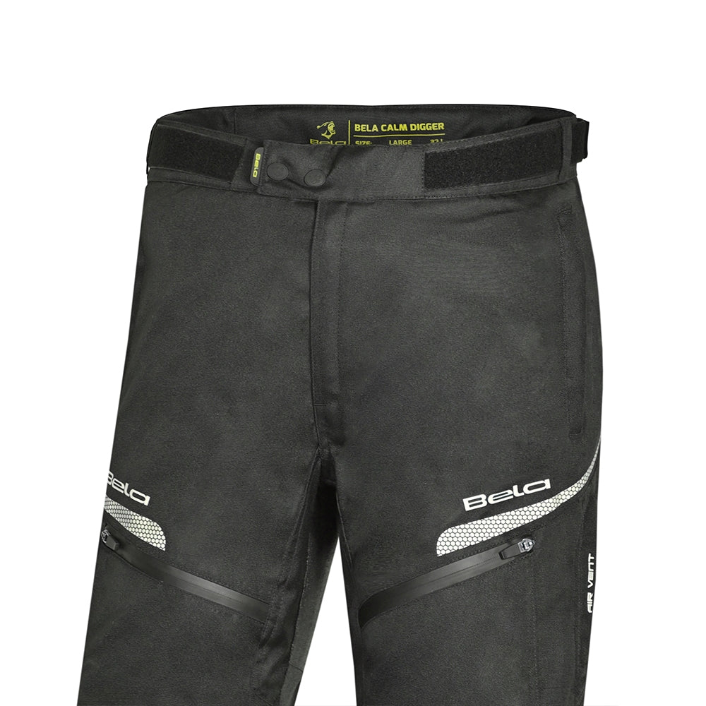 BELA - Pantalon Calm Digger Man 32L Negro/Amarillo - SECURTEX MOTOR S.L (t/a MaximoMoto)