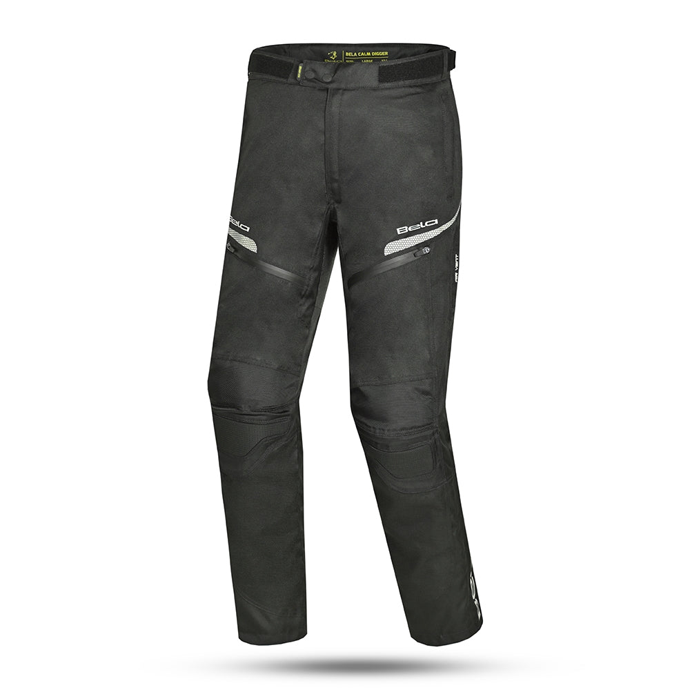 BELA - Pantalon Calm Digger Man 32L Negro/Amarillo - SECURTEX MOTOR S.L (t/a MaximoMoto)