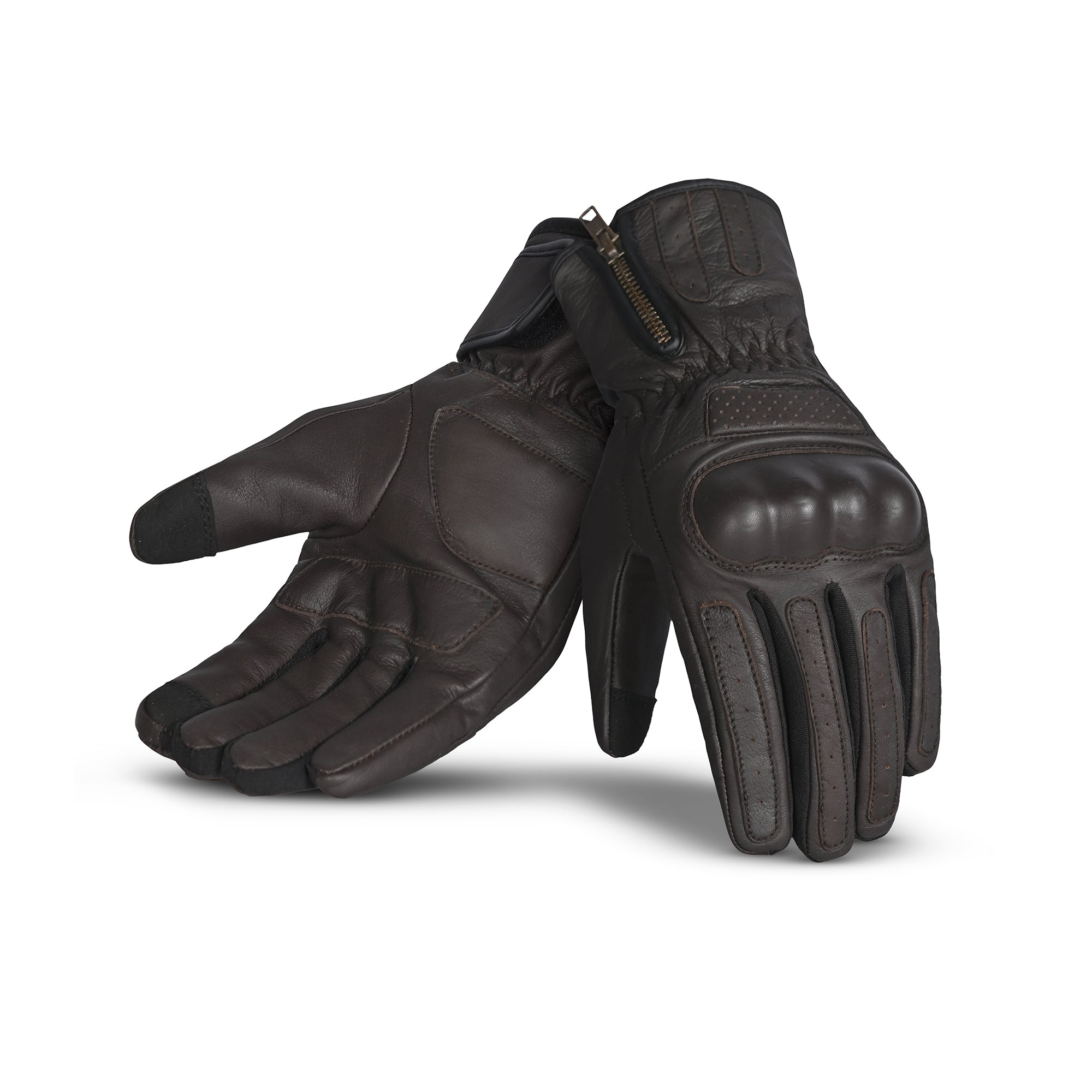 R-TECH - Guantes Piel Dynamic Marrón - SECURTEX MOTOR S.L (t/a MaximoMoto)