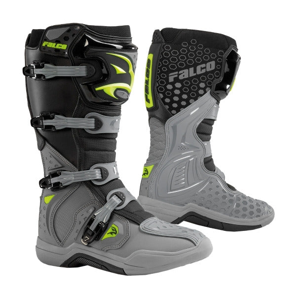 FALCO BOTAS OFF ROAD LEVEL 2 GREY/FLUO - SECURTEX MOTOR S.L (t/a MaximoMoto)