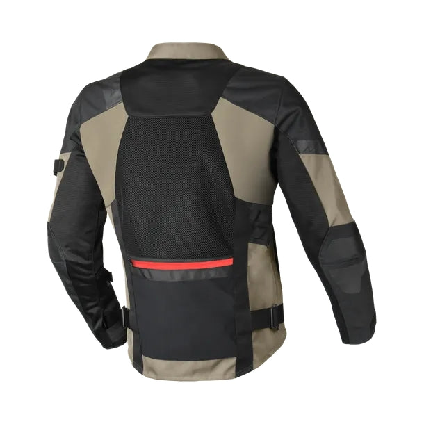 MACNA RADDIC Hombre Textil Moto Chaqueta Negro Gris Topo