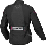 MACNA NIVALA Mujer Impermeable Textil Moto Chaqueta Negro Rosa - CHAQUETA