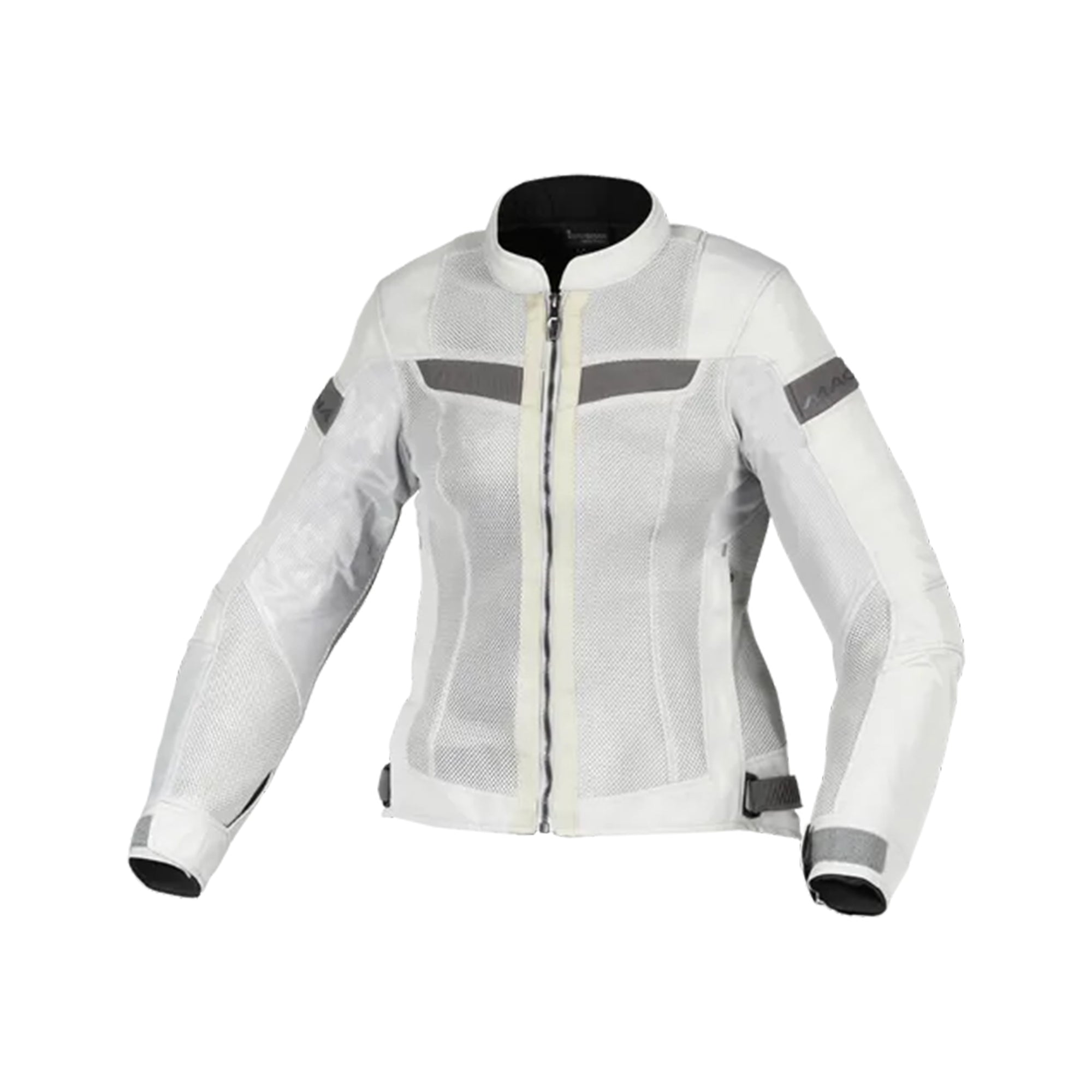 MACNA VELOTURA Mujer Urbana Moto Chaqueta Gris Claro - CHAQUETA