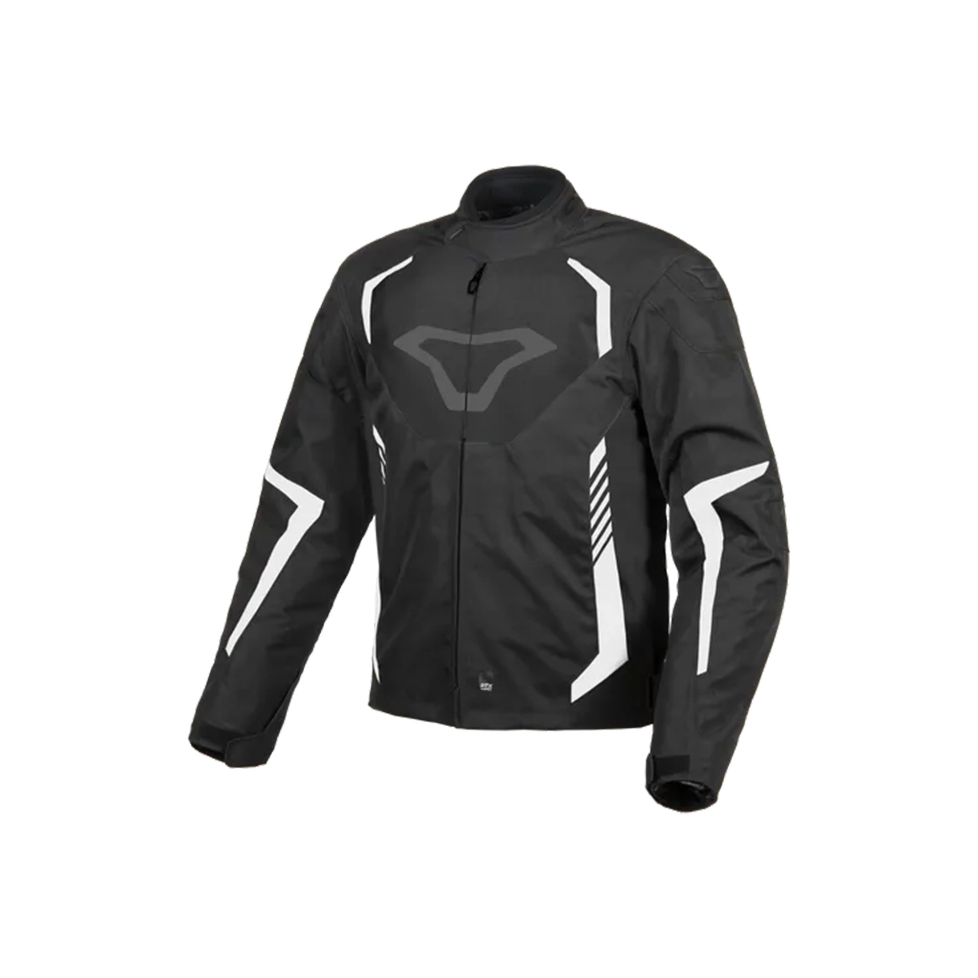 MACNA TAZAR Impermeable Moto Textil Chaqueta Blanco Negro - CHAQUETA