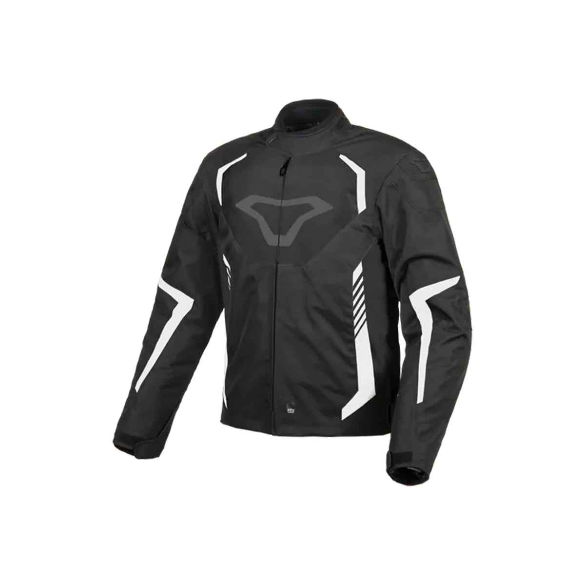 MACNA TAZAR Impermeable Moto Textil Chaqueta Blanco Negro - CHAQUETA