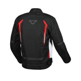 MACNA TAZAR Impermeable Moto Textil Chaqueta Negro Rojo - CHAQUETA
