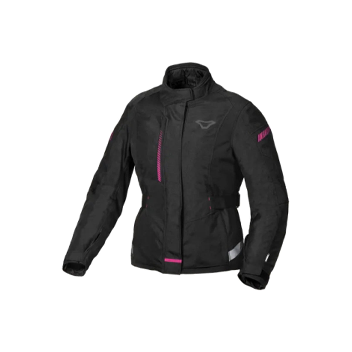 MACNA NIVALA Mujer Impermeable Textil Moto Chaqueta Negro Rosa - CHAQUETA