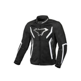 MACNA GRISCO Hombre Moto Textil Chaqueta Blanco Negro - CHAQUETA