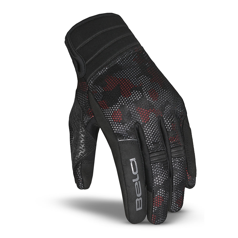 BELA-Guantes Textil Cirus Camo Summer Negro/Rojo/Camo - SECURTEX MOTOR S.L (t/a MaximoMoto)