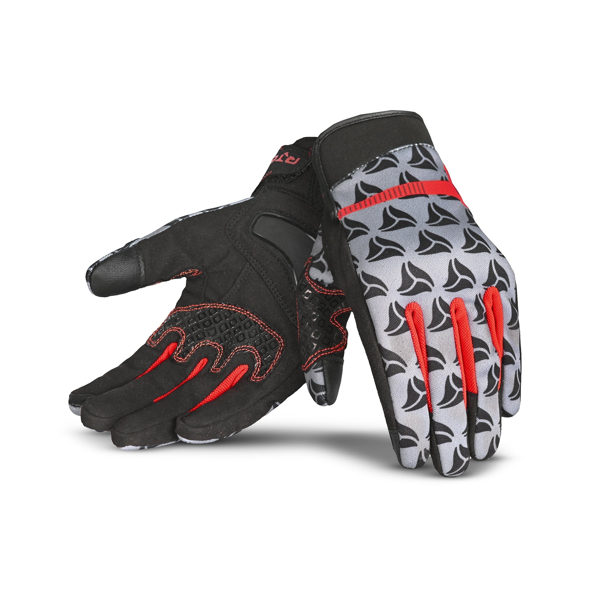 R-TECH - GUANTE TEXTIL LEOPARD NEGRO/ROJO - SECURTEX MOTOR S.L (t/a MaximoMoto)