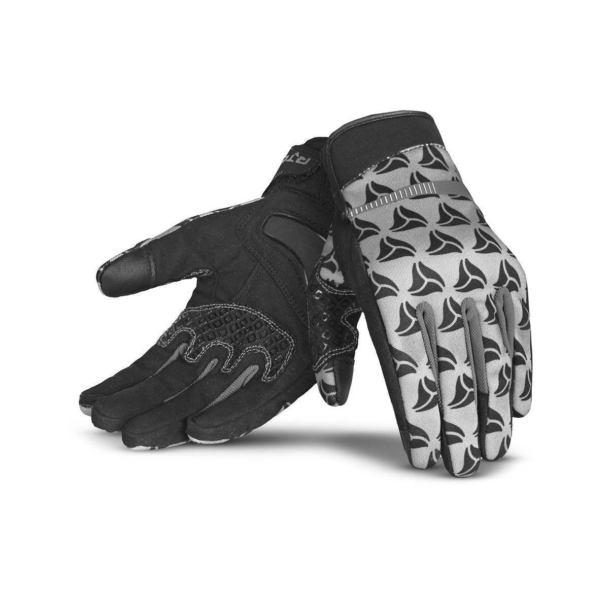 R-TECH - Guante Textil Leopard Negro/Gris