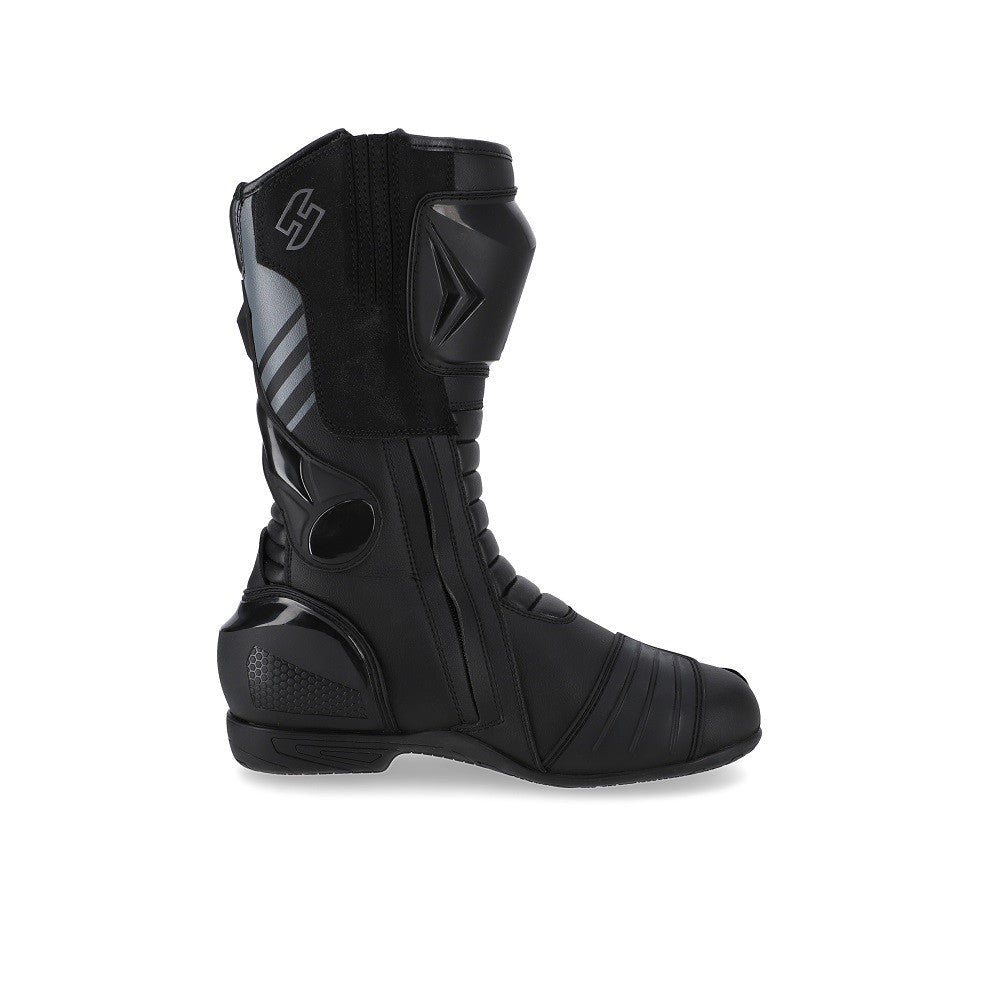 SHUA - BOTAS PIEL SUPER TECH NEGRO/GRIS-Maximo Moto