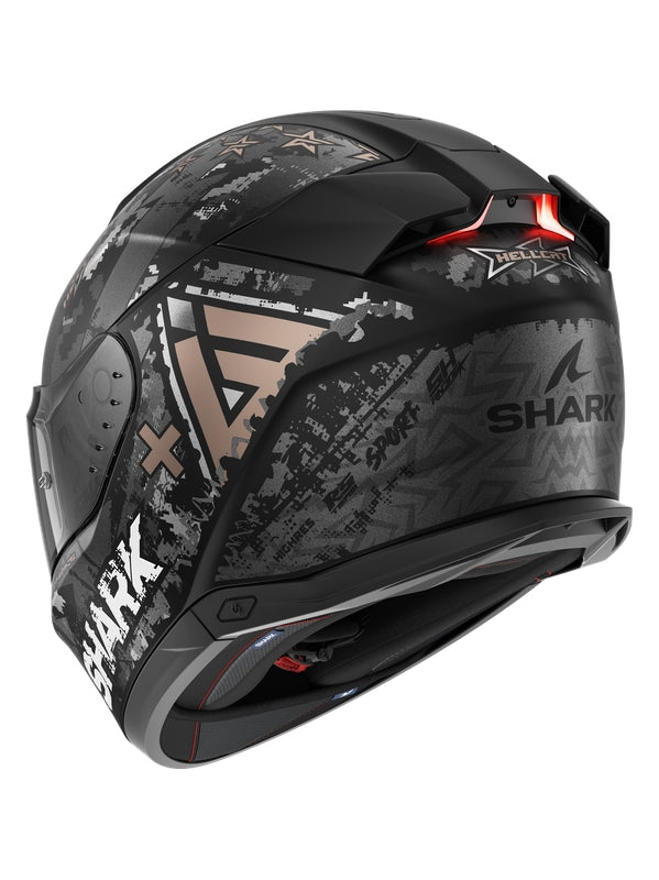 SHARK SKWAL i3 HELLCAT INTEGRAL CASCO Negro Mate Cromo Antracita