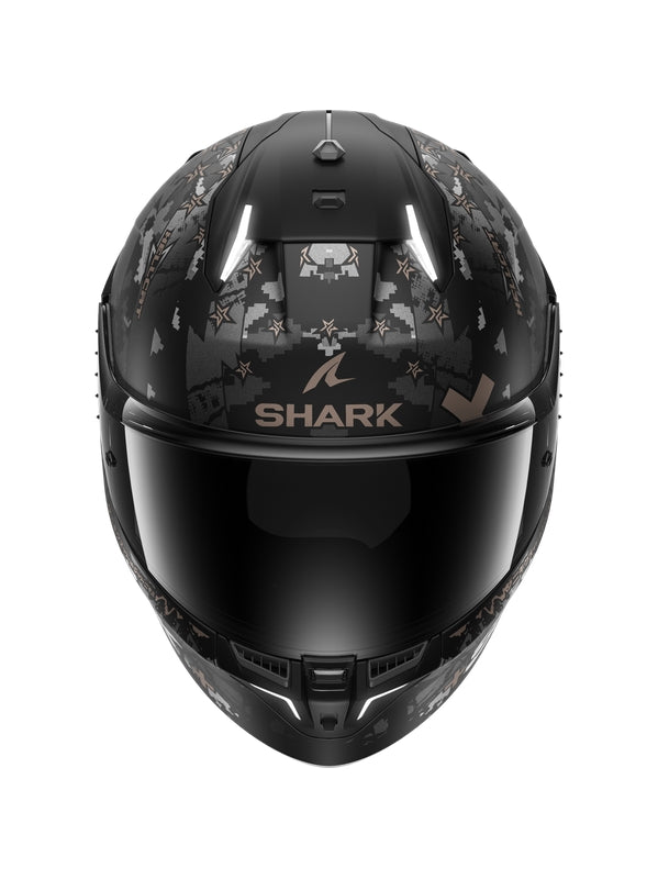 SHARK SKWAL i3 HELLCAT Integral Casco Negro Mate Cromo Antracita