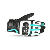 BELA  Guante Piel Air Flow Lady Negro/Turquesa - SECURTEX MOTOR S.L (t/a MaximoMoto)