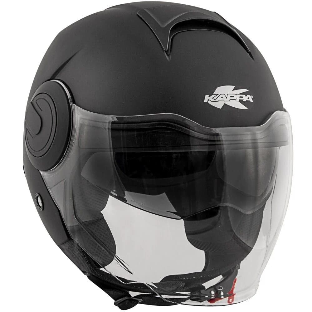KAPPA KV37 AERODINÁMICO Moto Cara Abierta Casco Negro Mate - CASCO