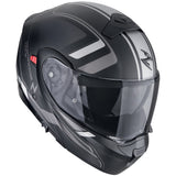 SCORPION EXO-930 EVO ARDENS CASCO MODULAR NEGRO MATE PLATA